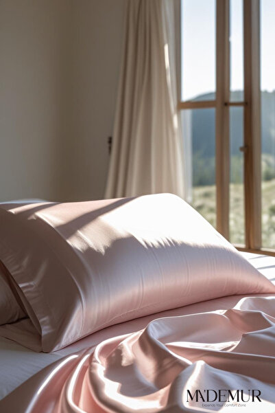 MA'DEMUR Silk Cover 100% Pure Silk Cover 50X70 cm Powder Pink Color