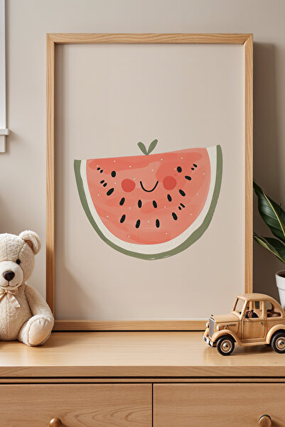 HİGUERA Χαρούμενο χαμογελαστό καρπούζι - Πίνακας παιδικού και βρεφικού δωματί...