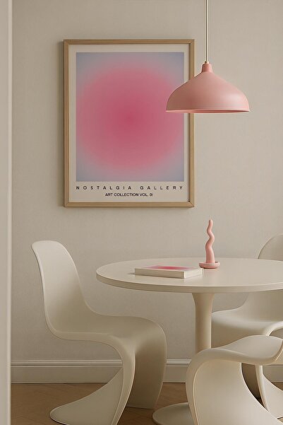 Opak Design Fuzzy Energy Pink Trendy Maximalist Art Ζωγραφική τοίχου με ξύλιν...