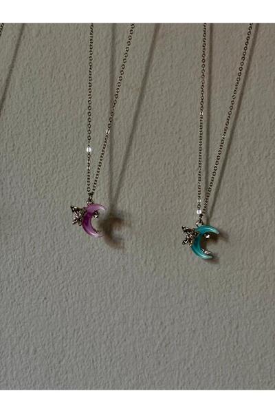 bijoux uniques Hediyelik 4 renk ay kelebek kolye