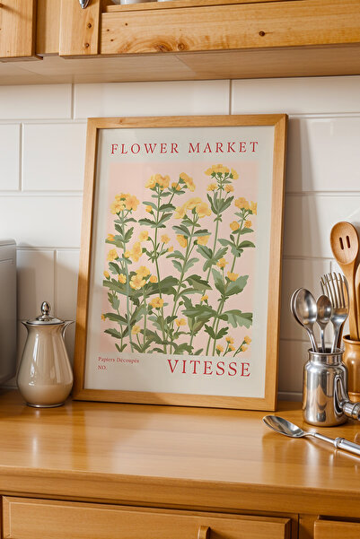 Opak Design Vitesse – Flower Market με φυσικό ξύλινο πλαίσιο Vitesse Φυσικός ...