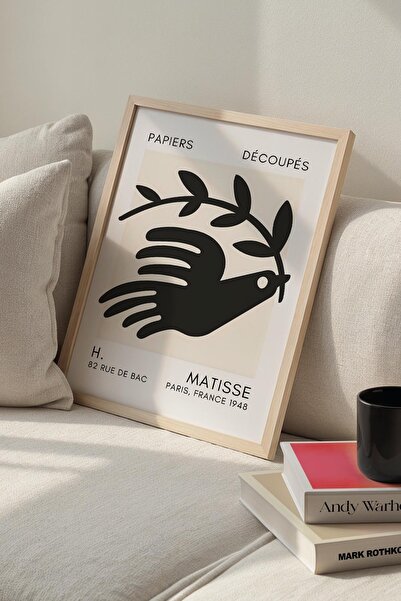 Opak Design Botanical Series Black Floral Minimalist Matisse Πίνακας τοίχου μ...