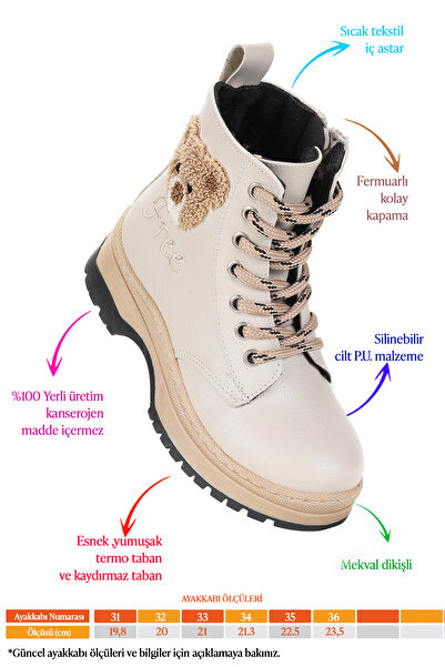 Genel Markalar Karamazı Teddy Cilt Termo Taban Kız Çocuk Bot