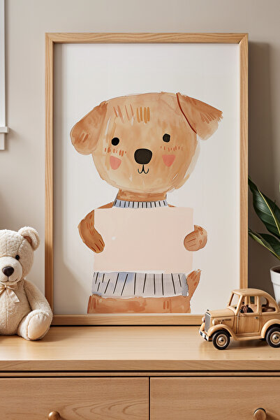 HİGUERA Σκύλος που κρατά φάκελο στο χέρι Παιδικό δωμάτιο Πίνακας τοίχου με φυ...