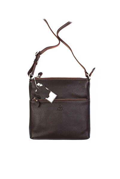 Aka Deri Deri Kahverengi Omuzdan Askılı Çanta 330 4