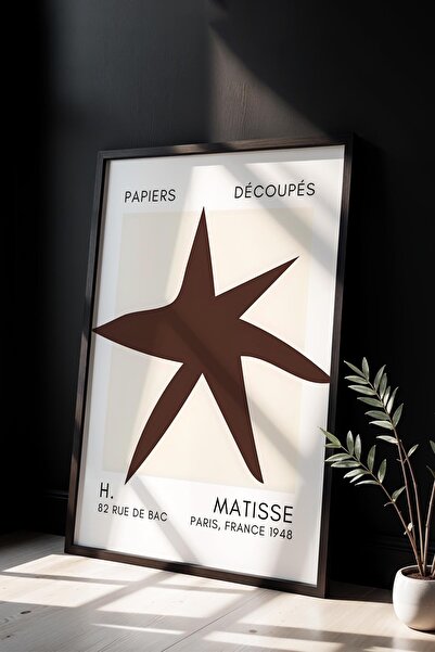 Opak Design Βοτανική Σειρά Σκούρο Καφέ Floral Matisse Πίνακας τοίχου με φυσικ...