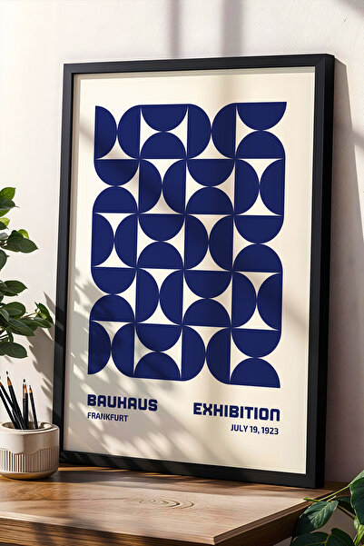 Opak Design Μπλε Bauhaus στυλ Μινιμαλιστική Γεωμετρική Τέχνη Αφηρημένη Ζωγραφ...