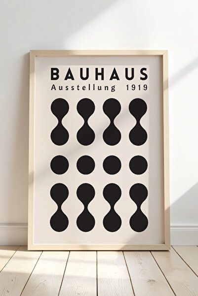 Opak Design Μαύρο στυλ Bauhaus Μινιμαλιστικό ρετρό vintage γεωμετρική τέχνη α...