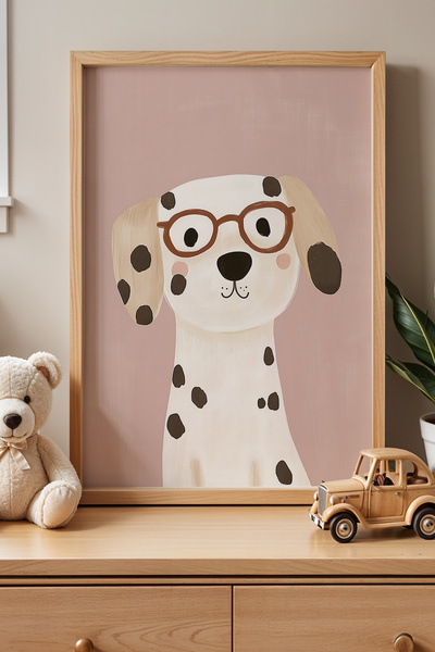 HİGUERA Χαριτωμένος δασκάλιος με στρογγυλά γυαλιά Παιδικό δωμάτιο Πίνακας τοί...