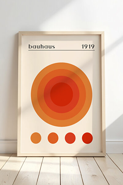 Opak Design Πορτοκαλί Bauhaus Μινιμαλιστικό Τερακότα Vintage Γεωμετρική Τέχνη...