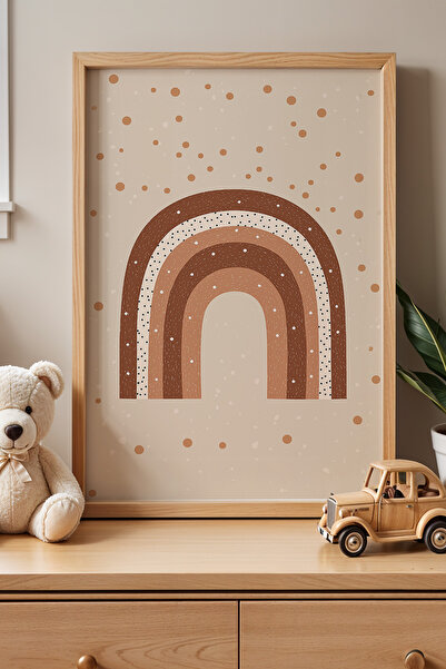 HİGUERA Rainbow in Earth Tones - Πίνακας παιδικού δωματίου και βρεφικού δωματ...