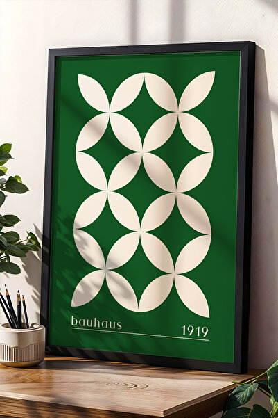 Opak Design Πράσινο στυλ Bauhaus Μινιμαλιστικό Vintage Γεωμετρική Τέχνη Αφηρη...