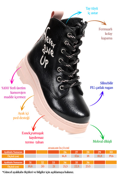 Genel Markalar Never Çatlak Termo Taban Kız Çocuk Bot