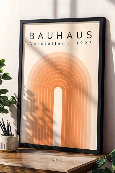 Opak Design Πορτοκαλί Bauhaus Μινιμαλιστικό Τερακότα Vintage Γεωμετρική Τέχνη...