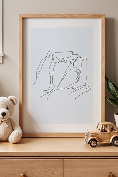 Opak Design Mother And Child Love Room Ζωγραφική τοίχου με ξύλινο πλαίσιο