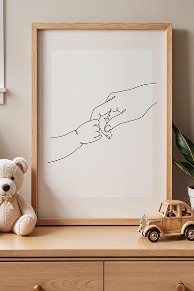 Opak Design Mother And Child Love Room Ζωγραφική τοίχου με ξύλινο πλαίσιο