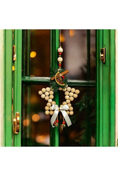 Genel Markalar yılbaşı kapı süsü duvar süsü dekorasyon ürünleri ahşap yıldız ...