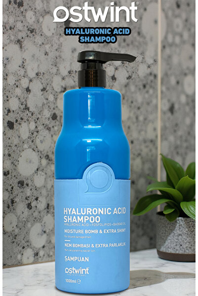 Ostwint Hyaluronic Acid Şampuan, Nem Bombası & Ekstra Parlaklık, 1000 ml
