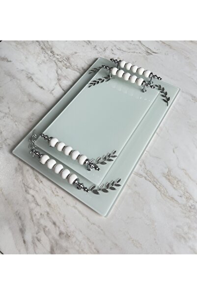 Online Home Market Glass Tray Promise, Engagement, Girl Request, Coffee Presentation Tray