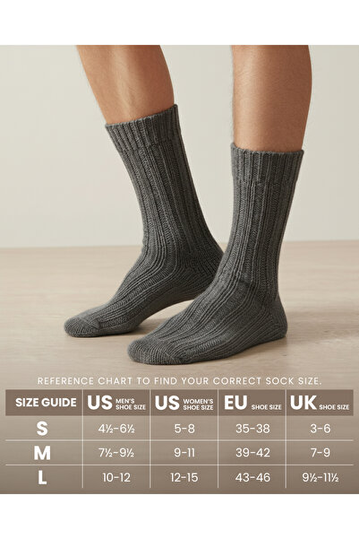 Go With Unisex 4'lü Alpaka Yünlü Kışlık Kalın Yıkamalı Doğal Termal Bot Çorabı 3094