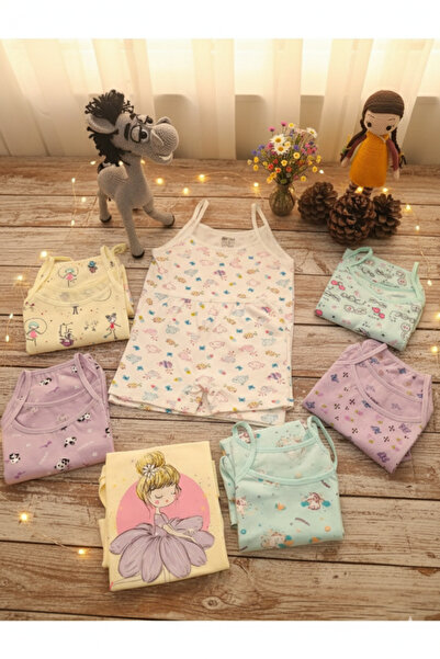 ADN KİDS Lenjerie de corp din bumbac pentru fete, set de 3 piese, cu bretele,...