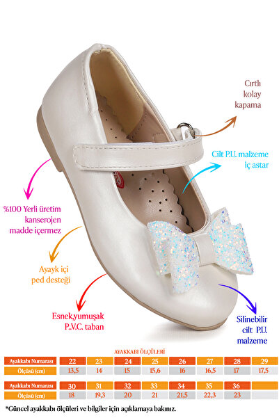 KARAMAZI Παπούτσια μπαλαρίνας για κορίτσια με φιόγκο με Velcro Babe Skin