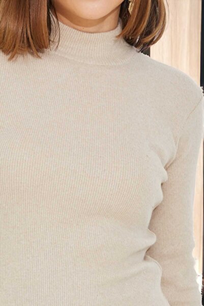 Aslında Look Ribbed Long Sleeve Lycra Flexible Bady