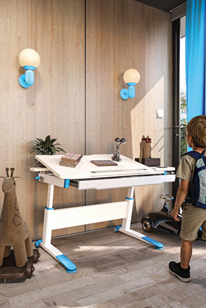 Creo Mobili Sirius Basic Ders Çalışma Masası Erkek Çocuk İçin Çekmeceli Çalış...