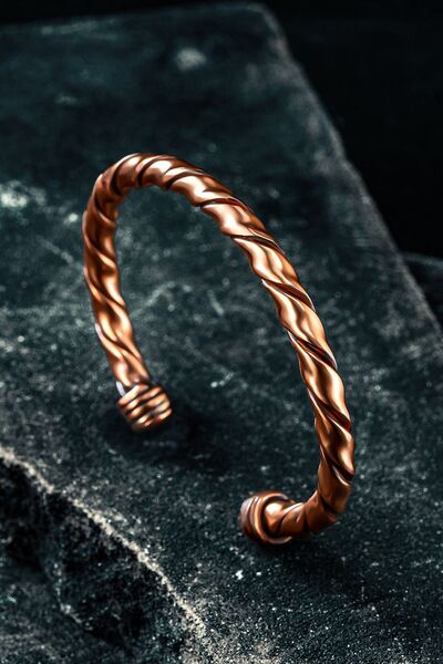 Otto Man Steel Jewelry Sirayet Model Erkek Bakır Bileklik Kelepçe Ve El İşçil...
