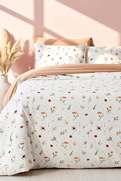 Rivaİstanbul Set cuvertură de pilota dublă cu flori moi din bumbac
