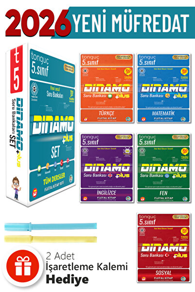 Tonguç Yayınları 5. Sınıf Dinamo Plus Tüm Dersler Soru Bankası Set