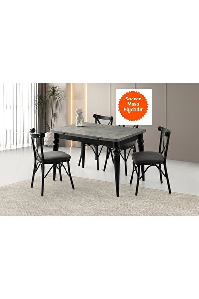 Evistro Yandan Açılır Büyüyen Yemek Masası Gümüş Gri 60x90cm SADECE MASA FİYATIDIR