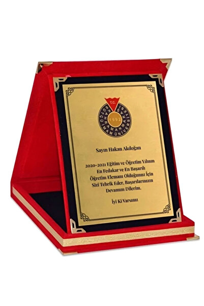 ö özcantasarım Kişiye Özel Plaket - Kişiye Özel Kadife Plaket - Öğretmene Pla...