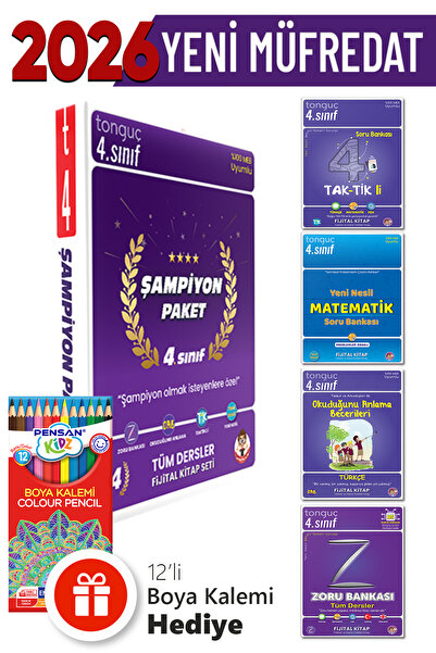 Tonguç Yayınları 4. Sınıf Şampiyon Paket + Hediyeli