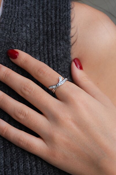 Rumon خاتم من الفولاذ بحجر الزركون