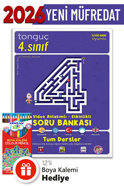 Tonguç Yayınları 4. Sınıf Tüm Dersler Video Anlatımlı - Etkinlikli Soru Banka...