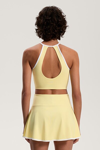 Oysho Halter yaka piping Comfortlux tank top