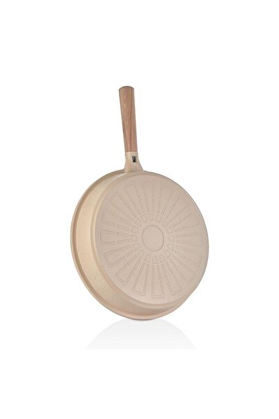 FALEZ Creamy 20-24-28 cm Krem 3'lü Döküm Tava Seti