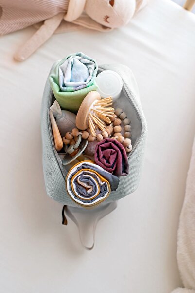 HAMUR Dirty Clean Wet Organizer Solid Green Baby Kids Clothes Laundry Mommy Makeup Mattress Bag