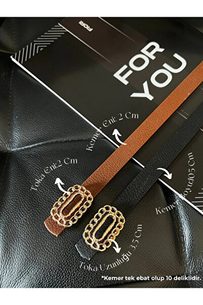 Fiori Тонкий жіночий ремінь з крученою пряжкою для куртки, пальто та сукні