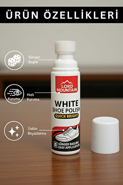 Lord Mountain Beyaz Ayakkabı Boyası – Hızlı ve Kolay Beyazlık 75ml