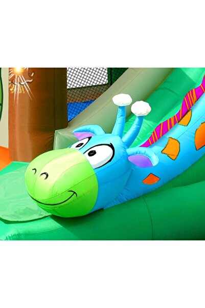 Happy Hop Jungle inflatable mattress with climbing area, basketball hoop, slide and jumping area