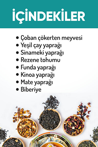 NZR BEAUTY Detox kilo vermeye ve zayıflamaya1 yardımcı Özel Kinoa Karışımlı Çay 2'li Set