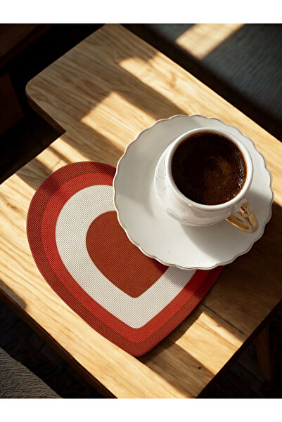 tarzınısec Three-Dimensional Heart-Shaped Napkin, Coffee Side Napkin, Presentation Napkin, Cocktail Napkin, Coaster Set of 6