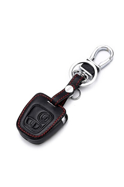 OEM Husă cheie din piele Model 5 - Peugeot 106 107 206 207 307 408 RCZ 2 butoane
