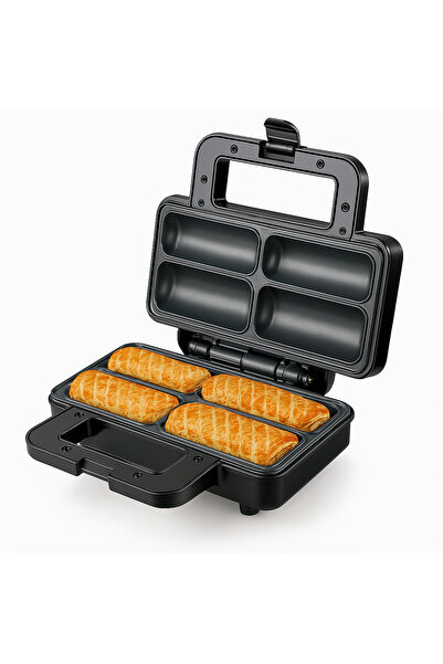 SPEEDSTORE Electric hotdog maker 800W, adjustable thermostat, plates