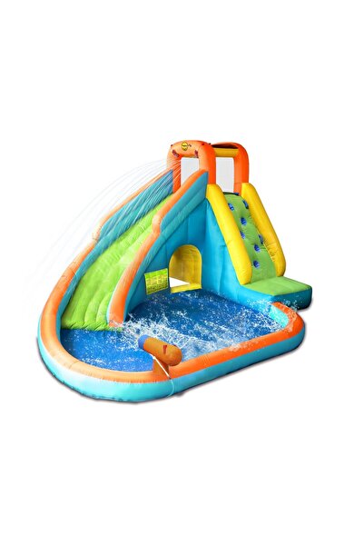 Happy Hop Inflatable mattress with pool, water cannon, slide and climbing frame