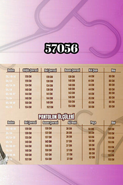 Eslina 57056 Plus Size Color Garnished Modal Trouser Suit - Black