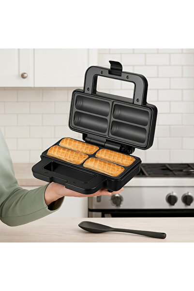 SPEEDSTORE Electric hotdog maker 800W, adjustable thermostat, plates