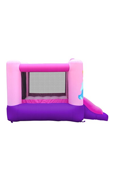 Happy Hop Princess inflatable mattress with playground, slide and basketball hoop
